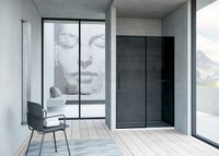 Душевая дверь Vincea Slim Soft 120 VDS-1SS120CGB профиль Черный стекло тонированное — фото 3, Душевые двери в нишу