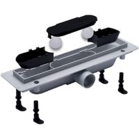 Душевой лоток PlastBrno Design 3 55 SZA3550 с решеткой Хром — фото 4, Душевые лотки