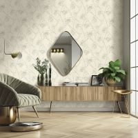 Обои Emiliana Parati Damasco Reale 73421 Винил на флизелине (1,06*10,05) Бежевый/Серый/Серебряный, Листья/Цветы — фото 5, Обои для стен