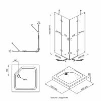 Товар: Душевой уголок Triton Дельта-Хром 90х90 Щ0000054215 профиль Хром стекло прозрачное - фото 6 Душевой уголок Triton Дельта-Хром 90х90 Щ0000054215 профиль Хром стекло прозрачное — фото 6, Душевые уголки