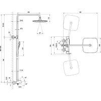 Душевая система Ravak 10° Free TD F 098.00CR X070171 Хром — фото 8, Душевые стойки