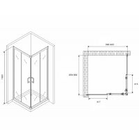 Товар: Душевой уголок Abber Schwarzer Diamant 90x90 AG020905 профиль Хром стекло прозрачное - фото 4 Душевой уголок Abber Schwarzer Diamant 90x90 AG020905 профиль Хром стекло прозрачное — фото 4, Душевые уголки