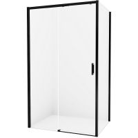 Душевой уголок New Trendy Prime Black 100х100 L D-0316A/D-0130B профиль Черный стекло прозрачное — фото 1, Квадратные душевые уголки