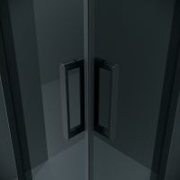 Душевой уголок Grossman Classic 80х80 300.K33.04.8080.21.10 профиль Черный матовый стекло тонированное — фото 5, Квадратные душевые уголки