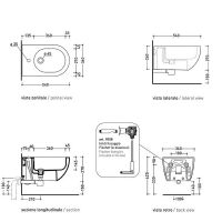 Биде Flaminia App AP218.7037 подвесное Grigio Lava — фото 3, Биде