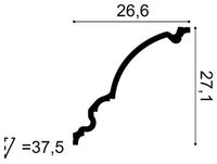 Карниз Orac Decor C336 2000x271x266 мм — фото 2, Карнизы