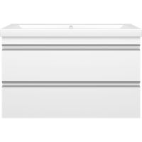 Тумба с раковиной Misty Ингрид 90 УТ000015042 подвесная Белая — фото 2, Мебель для ванной