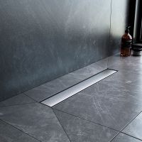 Душевой лоток AM.PM MasterFlow 50 W01SC-U11-050-04SB с решеткой Хром матовый / под плитку Tile — фото 8, Душевые лотки