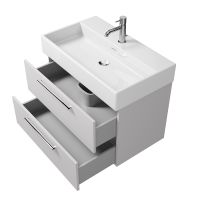 Тумба под раковину Creto Tivoli 80 8-1377W подвесная Белая — фото 3, Мебель для ванной