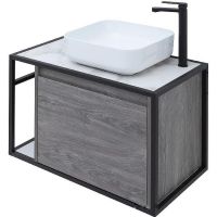 Тумба под раковину Aquanet Nova Lite Loft 75R 261653 подвесная Дуб рошелье — фото 4, Тумбы под раковину