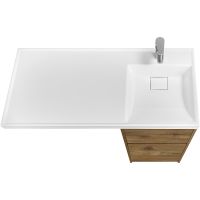 Тумба под раковину Aquaton Лондри 105 1A267001LHDR0 Дуб Рустикальный без фасада — фото 3, Тумбы под раковину