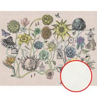 Фреска Ortograf Grafika Natura 31529 Фактура флок FLK Флизелин (3,5*2,7) Бежевый/Разноцветный, Цветы/Абстракция арт-31529 (флок FLK) — фото 1, Фрески