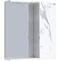 Зеркало со шкафом Onika Марбл 65.00 У 206545 Мрамор Камень бетонный — фото 1, Зеркальные шкафы в ванную