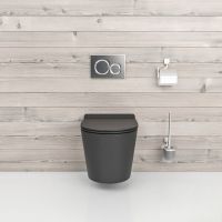 Унитаз beWash Aldo BKWHR101480 подвесной Черный матовый с сиденьем Микролифт — фото 3, Унитазы