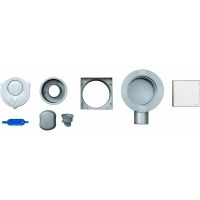 Душевой трап Logan L005-100 306895 с решеткой Нержавеющая сталь / под плитку — фото 4, Трапы для душа