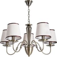 Люстра Artelamp Fiona A3227LM-5AB Бежевая Античная бронза — фото 1, Люстры