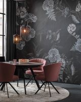 Панно Marburg Memoria 34304 Винил на флизелине (2,12*2,7) Черный/Серый/Зеленый, Листья/Цветы — фото 3, Обои для стен