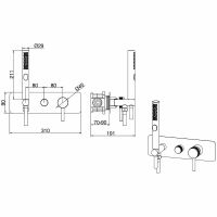 Смеситель для душа Allen Brau Priority 5.31009-31 Черный матовый — фото 8, Смесители