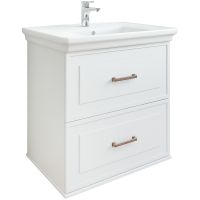 Тумба под раковину Sanflor Модена 75 С04616 подвесная Белая матовая — фото 1, Тумбы под раковину