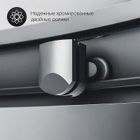 Комплект душевого уголка с душевой системой и аксессуарами AM.PM Gem S 100x80 WK93EQ профиль Черный матовый стекло прозрачное — фото 8, Прямоугольные душевые уголки