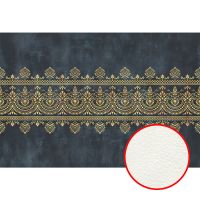Фреска Ortograf Splendo 31761 Фактура флок FLK Флизелин (4*2,7) Серый/Золото, Орнамент/Штукатурка — фото 1, Фрески