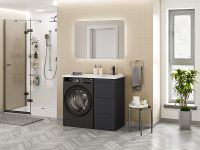 Товар: Тумба под раковину Brevita Grafit 100 GRA-01040-013Я Графит матовый - фото 12 Тумба под раковину Brevita Grafit 100 GRA-01040-013Я Графит матовый — фото 12, Мебель для ванной