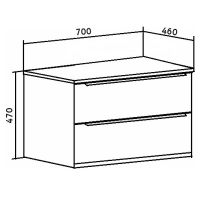 Тумба под раковину Runo Мальта 70 00-00001097 Дуб Черная — фото 5, Тумбы под раковину