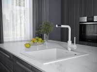 Смеситель для кухни Paulmark Honner Ho212018-431TW Белый — фото 2, Смесители для кухни