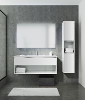 Товар: Тумба с раковиной SanVit Контур 100 kkont100 в цвете Ral подвесная Белый глянец - фото 5 Тумба с раковиной SanVit Контур 100 kkont100 в цвете Ral подвесная Белый глянец — фото 5, Мебель для ванной