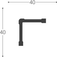 Уголок Bello Deco XPS У 4 00-00104570 2000x40x40 мм — фото 2, Стеновые уголки