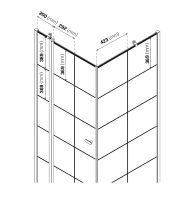 Душевой уголок New Trendy New Soleo Black 90х90 L K-0579 профиль Черный стекло прозрачное — фото 8, Квадратные душевые уголки