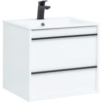 Товар: Тумба с раковиной Aquanet Lino 60 271943 подвесная Белая матовая - фото 2 Тумба с раковиной Aquanet Lino 60 271943 подвесная Белая матовая — фото 2, Мебель для ванной