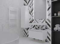 Тумба Boheme Armadi Art Vallessi UNO-S 80 897-080-W подвесная White — фото 2, Мебель для ванной