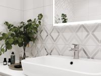 Товар: Керамический декор Cersanit Alrami ромбы серый 15915 20х44 см - фото 2 Керамический декор Cersanit Alrami ромбы серый 15915 20х44 см — фото 2, Керамическая плитка