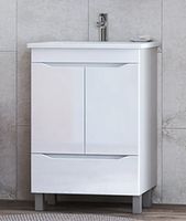 Тумба под раковину Vigo Grani 60 tn.tn.GRI.ELI.60.2D.1Y Белая — фото 2, Тумбы под раковину