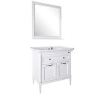 Тумба под раковину ASB-Woodline Гранда 85 11487 Белая с патиной Серебро — фото 5, Мебель для ванной