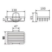 Мыльница CeramaLux Cube 12605A Хром — фото 2, Мыльницы