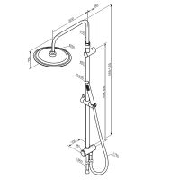 Душевая система Damixa Scandinavian Pure 936000300 Черная матовая — фото 7, Душевое оборудование. Душевая программа