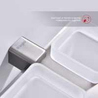 Товар: Стакан для зубных щеток Raglo R301.08.09 двойной Графит - фото 4 Стакан для зубных щеток Raglo R301.08.09 двойной Графит — фото 4, Мыльницы
