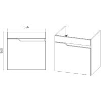 Товар: Тумба под раковину VIANT Куба 60 VKUB60CO-T1STP подвесная Белая - фото 5 Тумба под раковину VIANT Куба 60 VKUB60CO-T1STP подвесная Белая — фото 5, Мебель для ванной