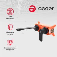 Смеситель для раковины Agger Gorgeous A0272244 Черный матовый — фото 8, Смесители