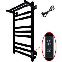 Электрический полотенцесушитель Тругор ПЭК 21квП СП 80x50 с полкой Черный — фото 1, Электрические полотенцесушители