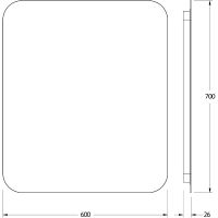 Товар: Зеркало Defesto Opti 60x70 DF 2816 с подсветкой 23W-3000К/Без выключателя/Теплый белый свет - фото 3 Зеркало Defesto Opti 60x70 DF 2816 с подсветкой 23W-3000К/Без выключателя/Теплый белый свет — фото 3, Мебель для ванной