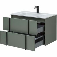 Тумба под раковину Allen Brau Reality 80 1.32005.CGM подвесная Олива матовая — фото 8, Мебель для ванной