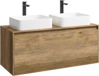 Корпус тумбы под раковину Aqwella 5 Stars Mobi 120 MOB0112DB подвесной Дуб балтийский — фото 1, Тумбы под раковину