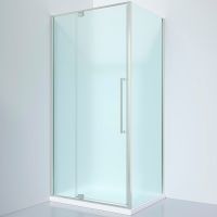 Душевой уголок Black&White Stellar Wind S812 CF 100x100 8121000CF профиль Хром стекло матовое — фото 1, Душевые уголки