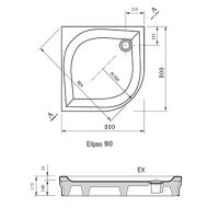 Товар: Акриловый поддон для душа Ravak Galaxy Elipso EX 90х90 A227701310 Белый - фото 2 Акриловый поддон для душа Ravak Galaxy Elipso EX 90х90 A227701310 Белый — фото 2, Акриловые душевые поддоны