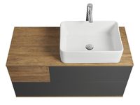 Тумба под раковину Aquaton Терра 105 1A246901TEKA0 подвесная Дуб кантри Антрацит — фото 4, Тумбы под раковину