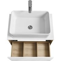 Тумба под раковину Aquaton Либерти 70 1A279801LYC70 подвесная Дуб эльвезия Белая — фото 16, Тумбы под раковину