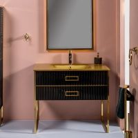 Товар: Тумба под раковину Boheme Armadi Art Monaco 100 866-100-BG Черный глянец Золото - фото 2 Тумба под раковину Boheme Armadi Art Monaco 100 866-100-BG Черный глянец Золото — фото 2, Мебель для ванной